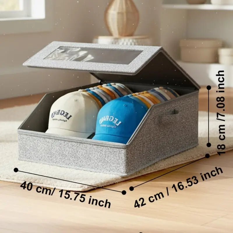 Large Stackable Hat Storage Boxes for Baseball Caps