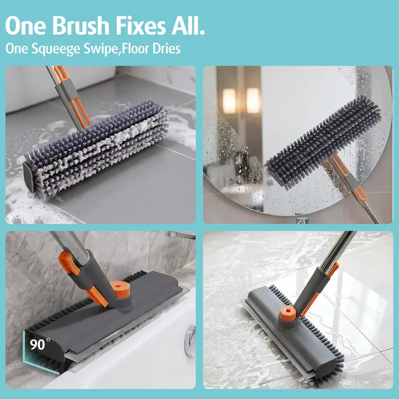 AIR U 3-in-1 Floor Scrub Brush with Long Handle