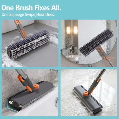 AIR U 3-in-1 Floor Scrub Brush with Long Handle