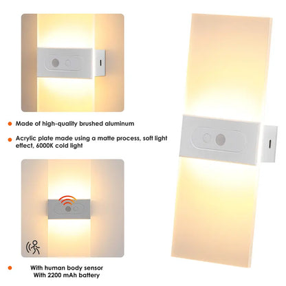 6000K Warm White Motion Sensor Wall Sconce