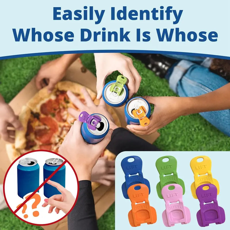 6PK New & Improved Beverage Barricade 2.0 Aluminum Can Lids