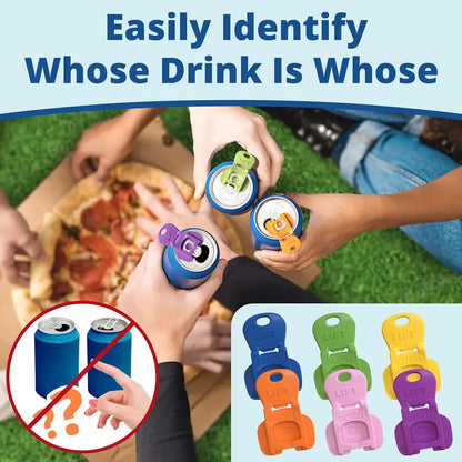 6PK New & Improved Beverage Barricade 2.0 Aluminum Can Lids