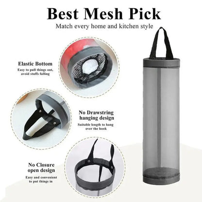 Plastic Bag Storage Mesh Bag Kit with Mesh Fabric