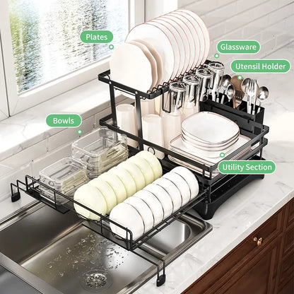 Foldable Over Sink Countertop Dish Drying Rack