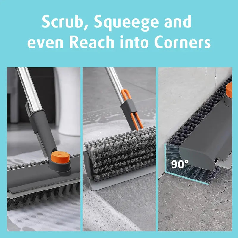 AIR U 3-in-1 Floor Scrub Brush with Long Handle