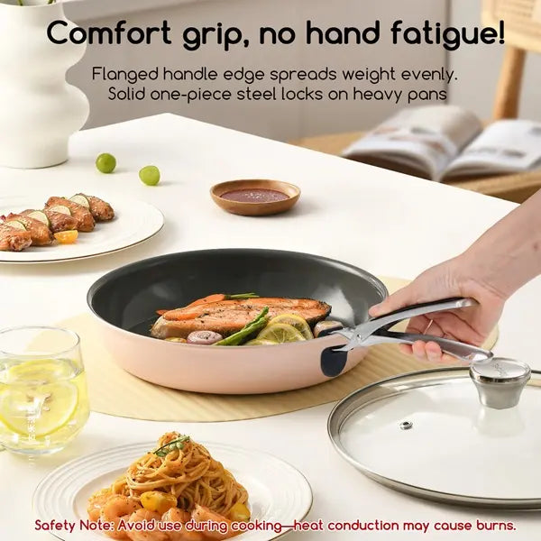2-Pack Food-Grade 18/8 Stainless Steel Anti-Scald Hot Plate Gripper Tongs