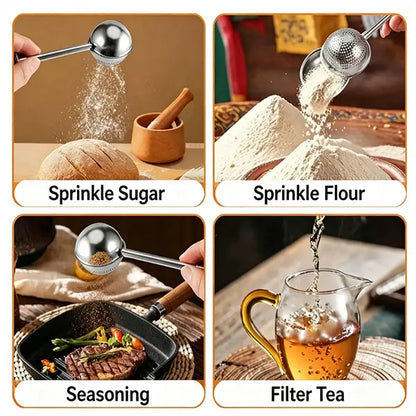Bakeware 2-Pc 304 Stainless Steel Flour Duster & Sifter Utensils
