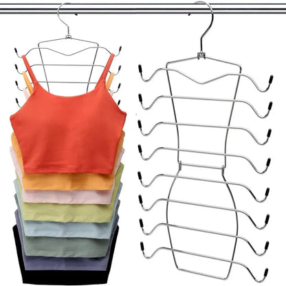 Multifunctional 8-Layer Rotating Stainless Steel Hanger