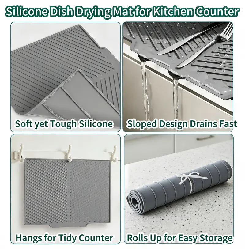 Liquid Silicone Dish Drying Mat