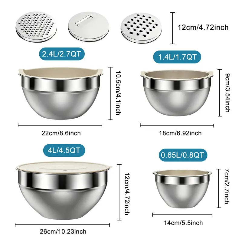 6 Piece Mixing Bowl with Lids Set