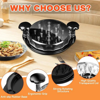 Chicken Shredder Large Chicken Breast Shredder Tool Twist with Brush&Fork