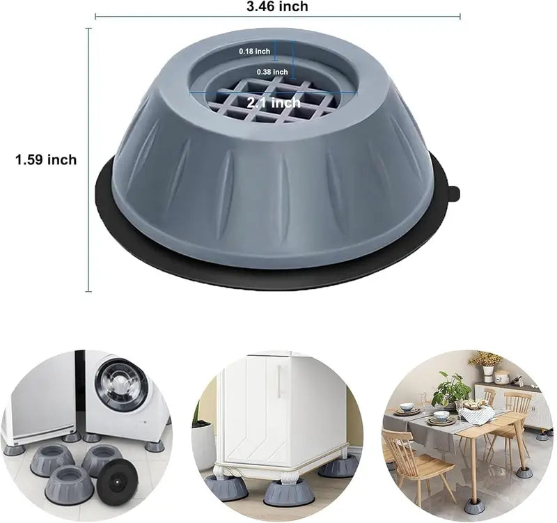 4PCS Durable Anti-Vibration Washing Machine Support Pads