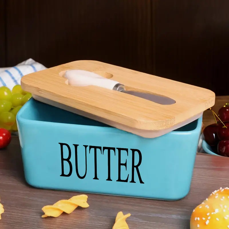 Luxury Large Ceramic Butter Dish with Lid
