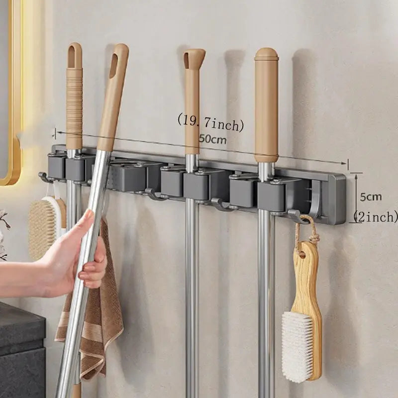 Wall Mounted Broom & Mop Holder