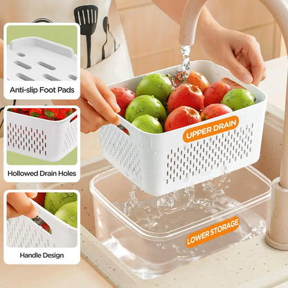5/6 Pack BPA-Free Plastic Fruit & Vegetable Storage Boxes