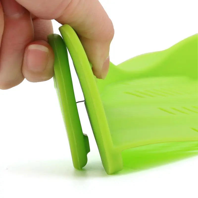 Gray Silicone Clip-On Pasta Strainer