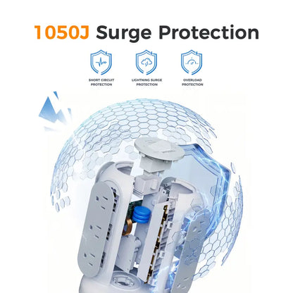 retractable extension cord power strip
