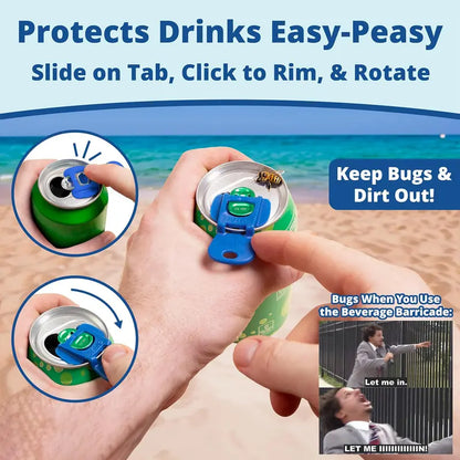 6PK New & Improved Beverage Barricade 2.0 Aluminum Can Lids