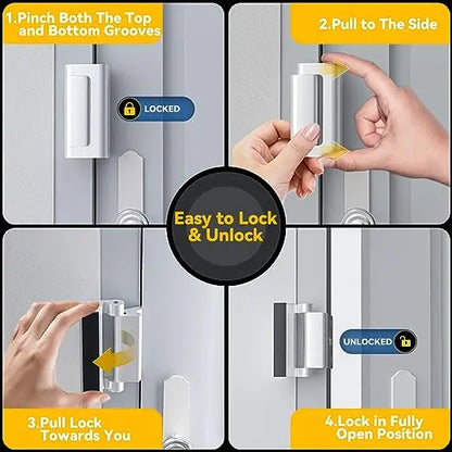 2 Pack Home Security Door Lock