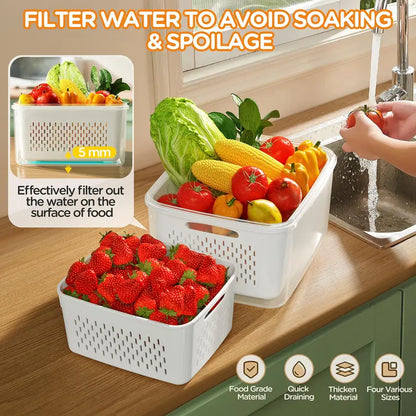 5/6 Pack BPA-Free Plastic Fruit & Vegetable Storage Boxes