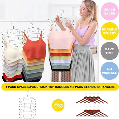 Multifunctional 8-Layer Rotating Stainless Steel Hanger