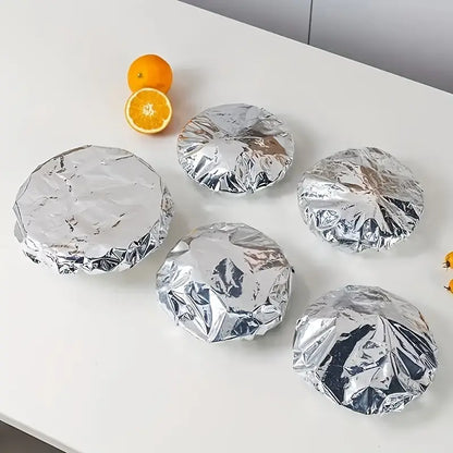 10pcs Food-Grade Reusable Aluminum Foil Heat Preservation Food Storage Covers