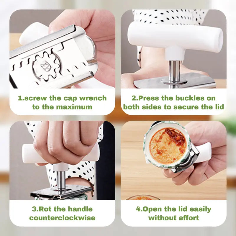 2 Counts Stainless Steel Jar Openers