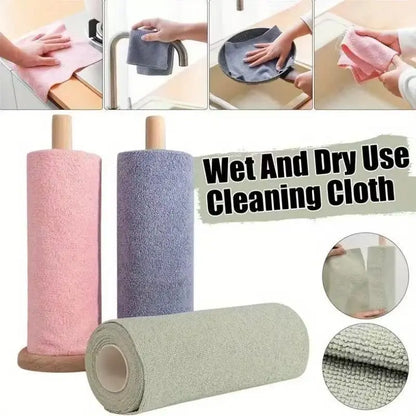 Reusable Microfiber Cleaning Cloth Roll