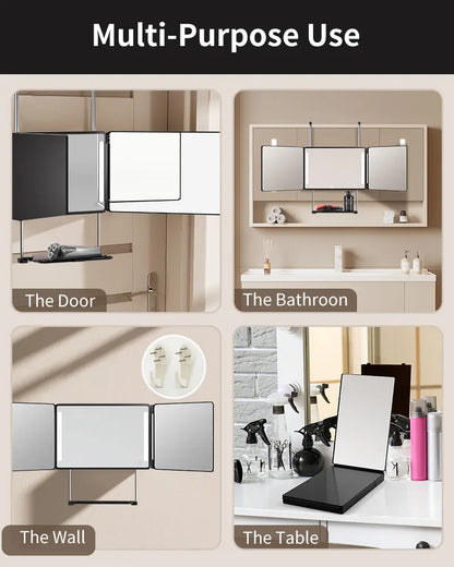 Adjustable LED Lit 3-Way Mirror