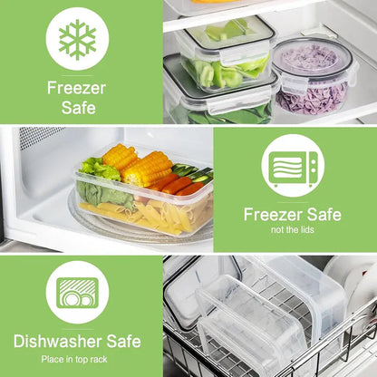 12/24pcs Reusable Leak-Proof Food Storage Containers