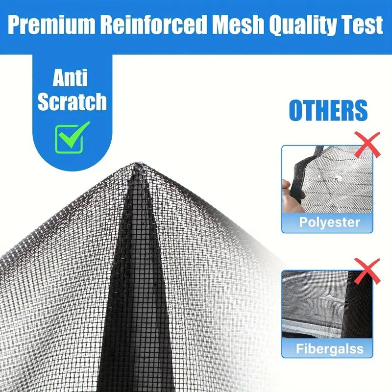 Self-Sealing Heavy-Duty Mesh Door Curtain