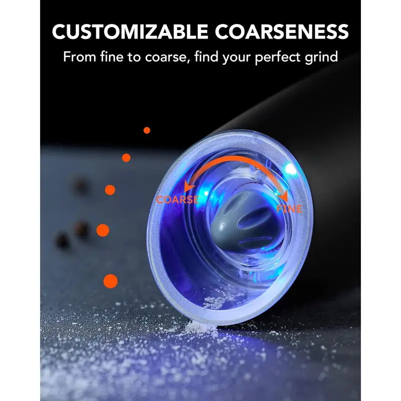 2pcs Gravity Electric Salt and Pepper Grinder Set
