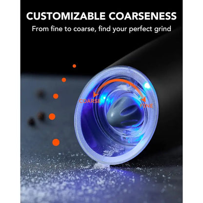 2pcs Gravity Electric Salt and Pepper Grinder Set