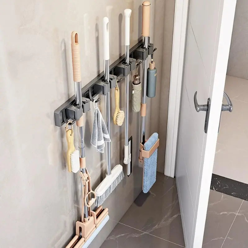 Wall Mounted Broom & Mop Holder