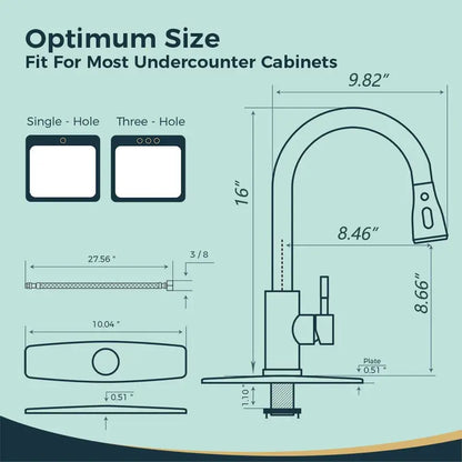 Kitchen Faucet with Pull Down Sprayer
