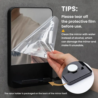 K9 Fogless Shower Mirror, Anti-Fog with Razor Holder
