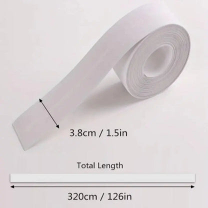 Self-Adhering White Water-Resistant Caulking Tape