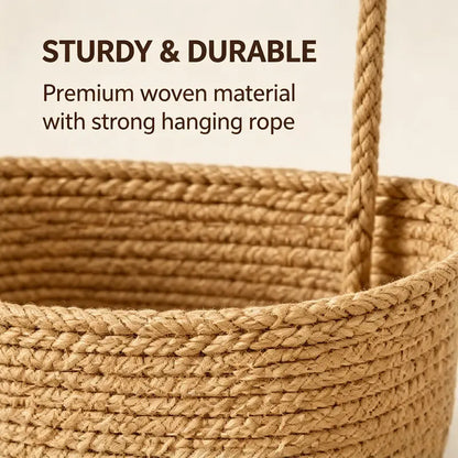 Woven Cotton 3-Tier Trapezoid Over-the-Door Basket