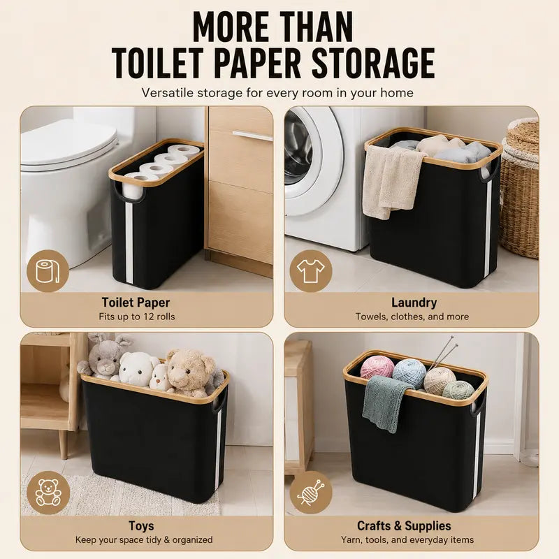 Bathroom Toilet Paper Storage Basket