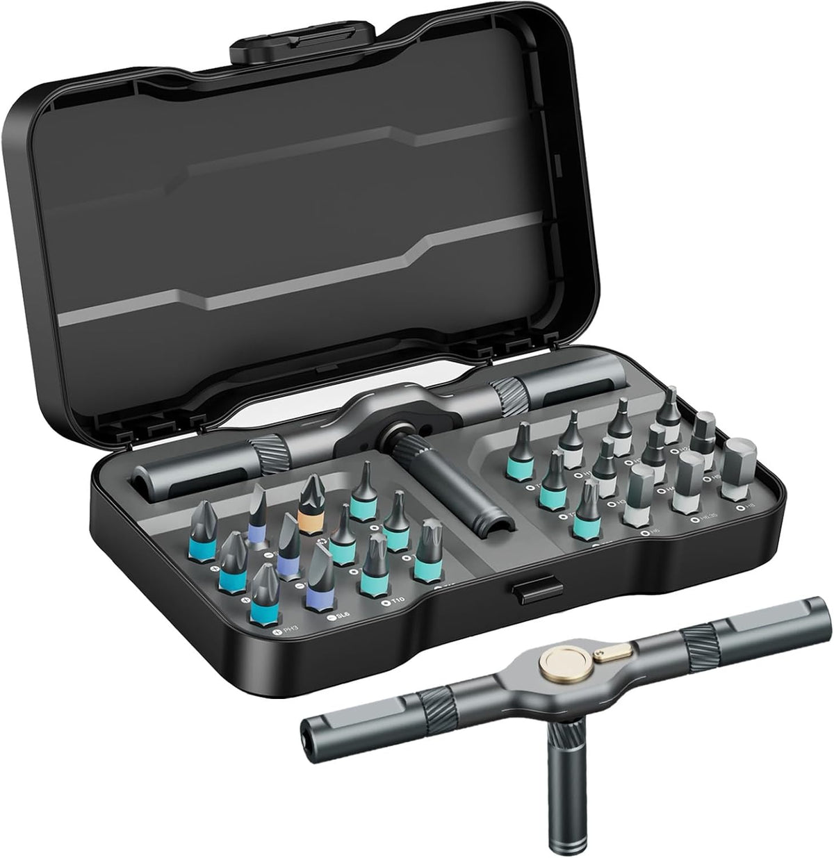 24 in 1 DlY Screwdriver Set Magnetic Compact and Portable Ratchet Screwdriver