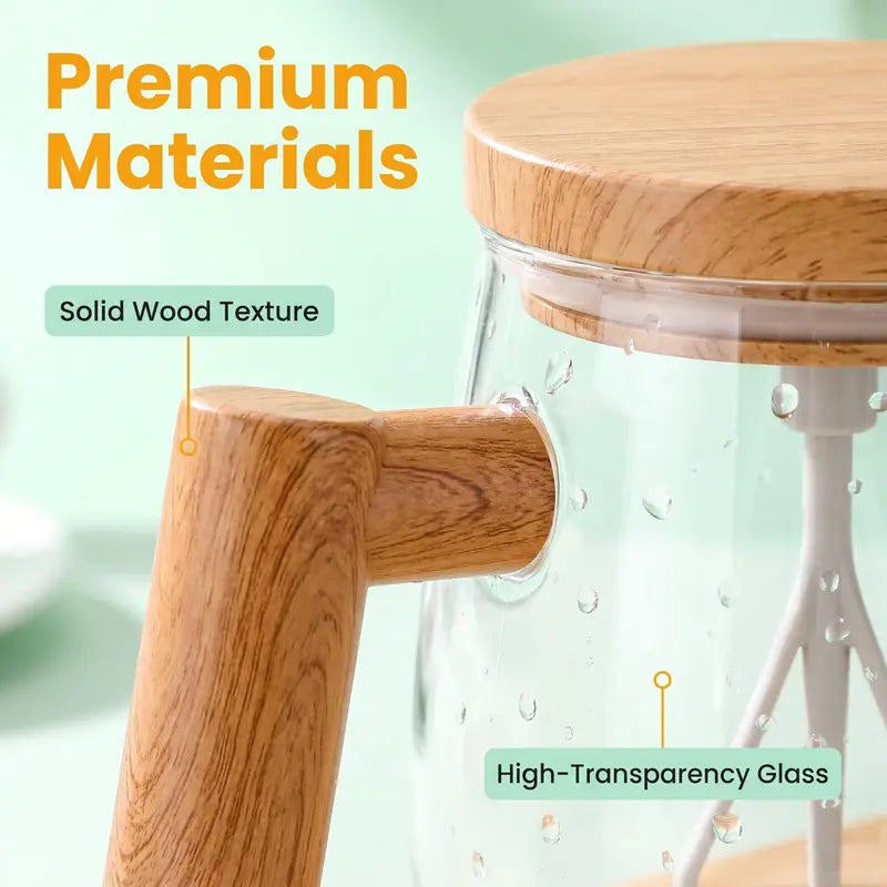 Glass mixing cup