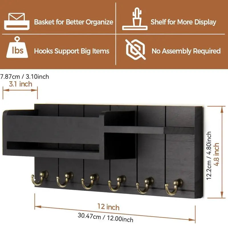 Key Wooden Holder for Wall