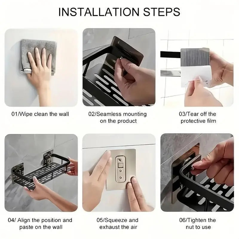 Wall-Mounted Shower Rack