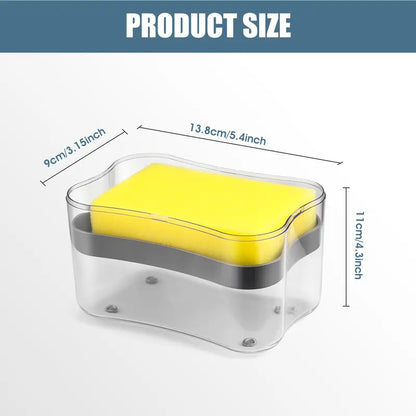 2-in-1 Soap Dispenser Pump & Sponge Holder Combo