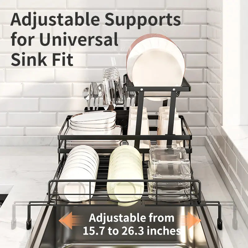Foldable Over Sink Countertop Dish Drying Rack