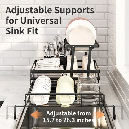 Foldable Over Sink Countertop Dish Drying Rack
