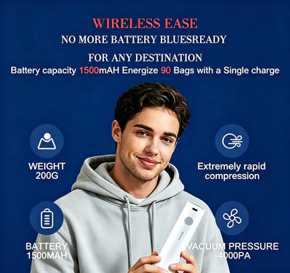 Cordless Travel Vacuum Bag Set