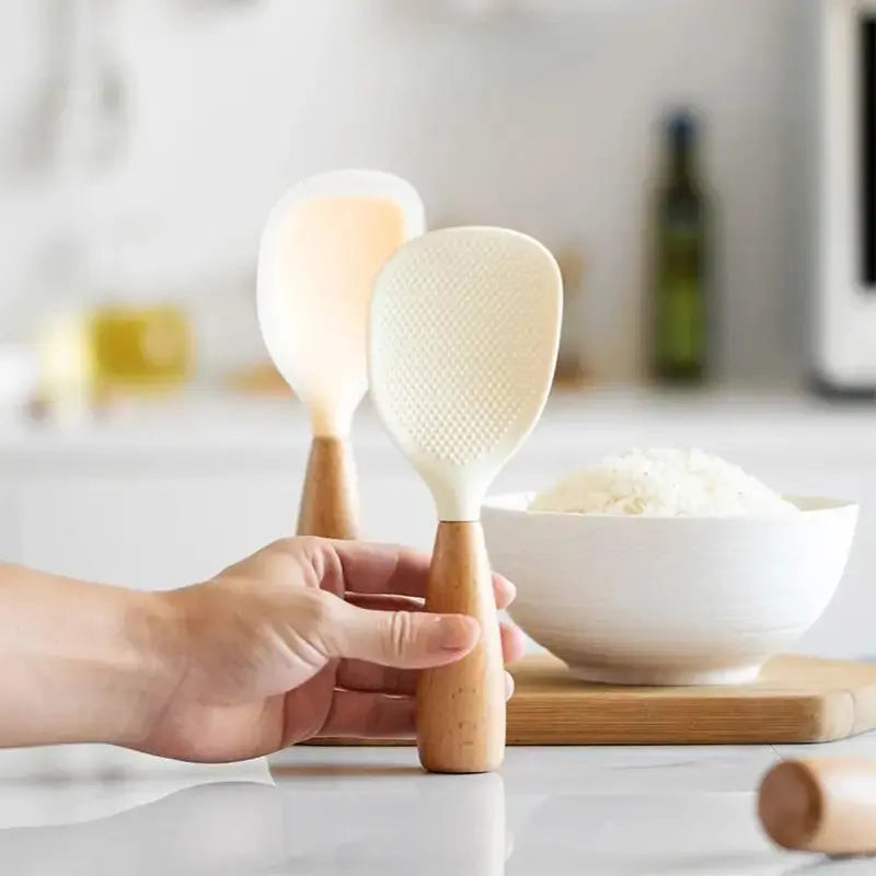 Silicone Spoon with Wooden Handle