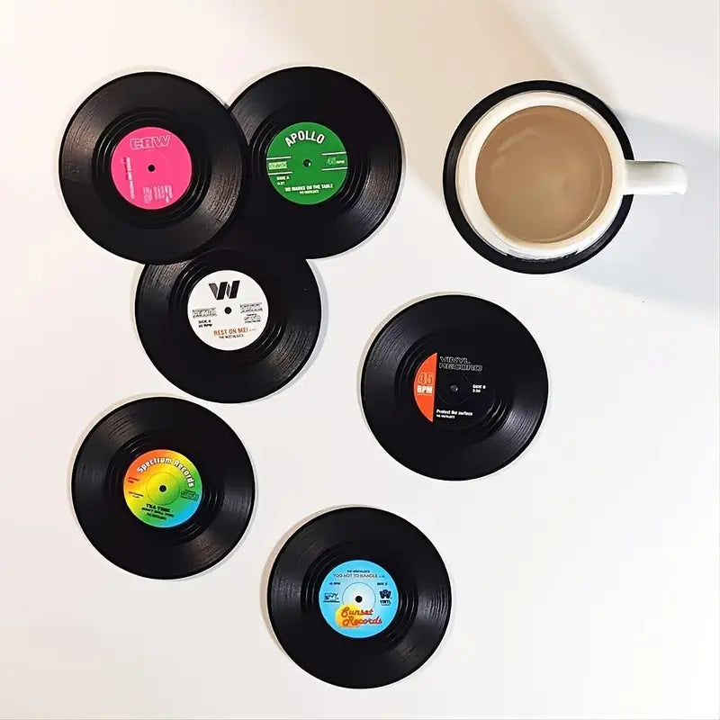 Retro Disc Design Drink Coaster