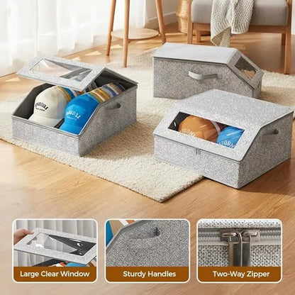 Large Stackable Hat Storage Boxes for Baseball Caps